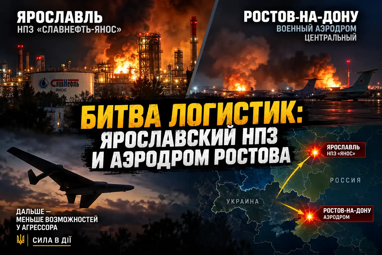 Битва логистик: Ярославский НПЗ и аэродром Ростова