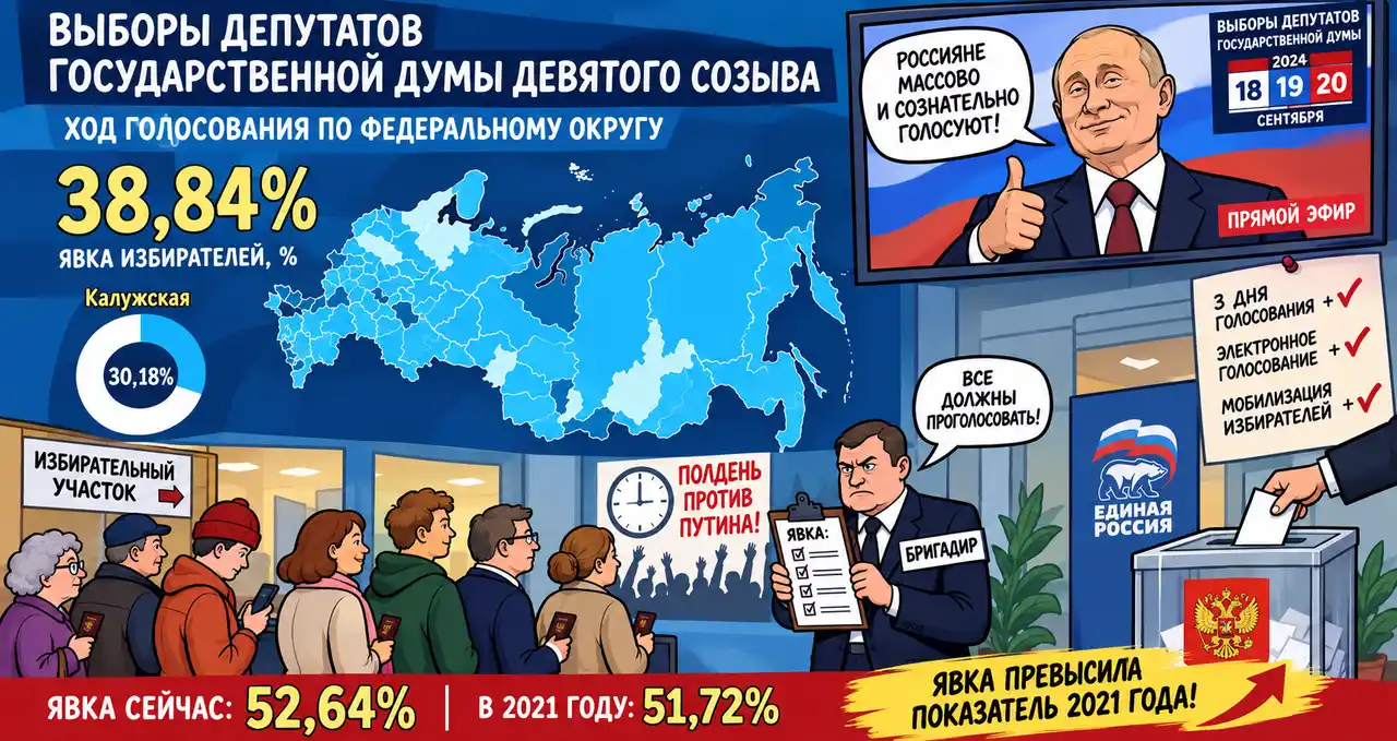 Выборы в Госдуму: явка превысила показатель 2021 года