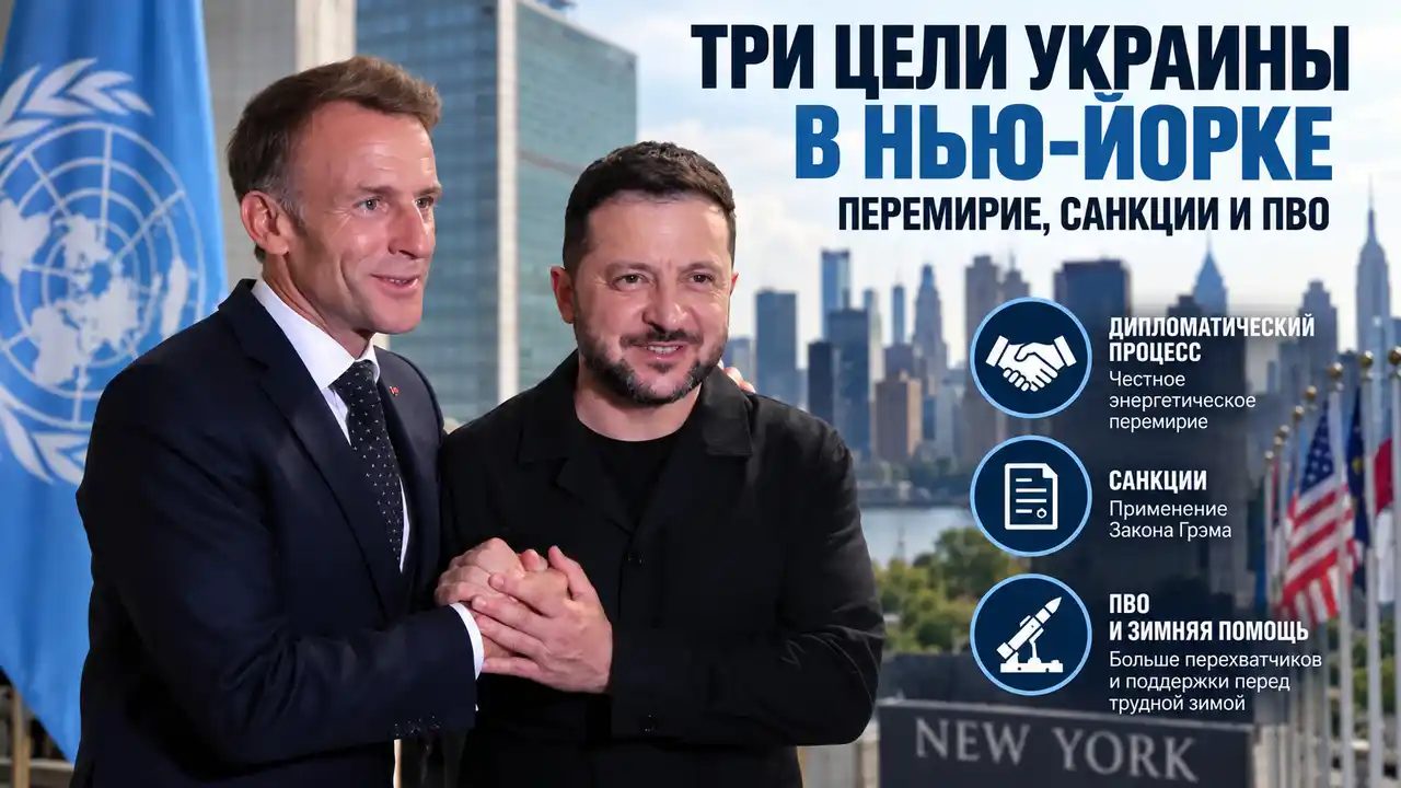 Три цели Украины в Нью-Йорке: перемирие, санкции и ПВО