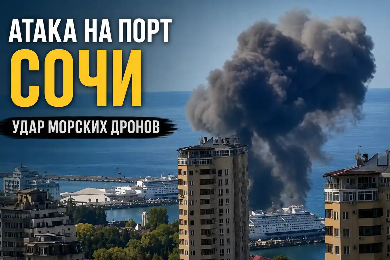 Морские дроны атаковали порт Сочи: у причала поражено судно снабжения NEFRIT