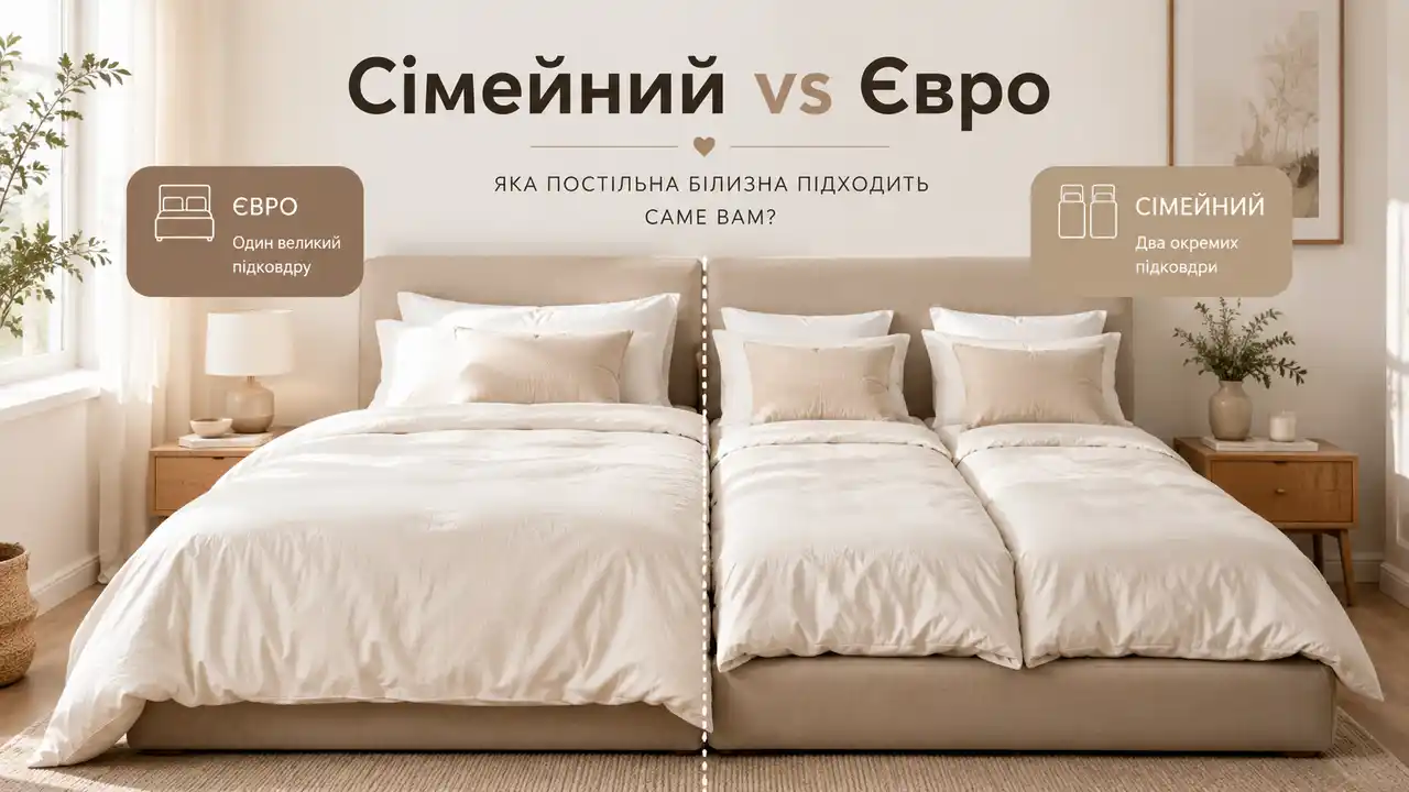 Головні конструктивні відмінності між сімейним та євро наборами