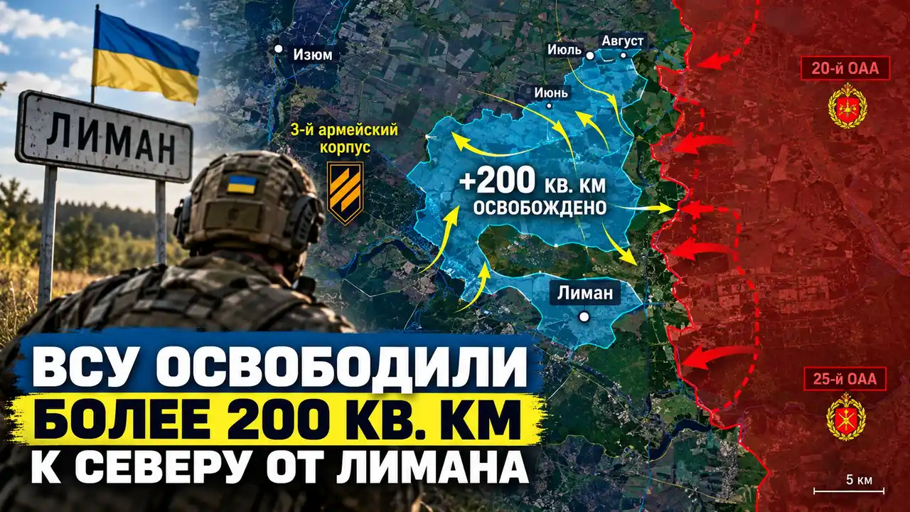 ВСУ освободили более 200 кв. км к северу от Лимана