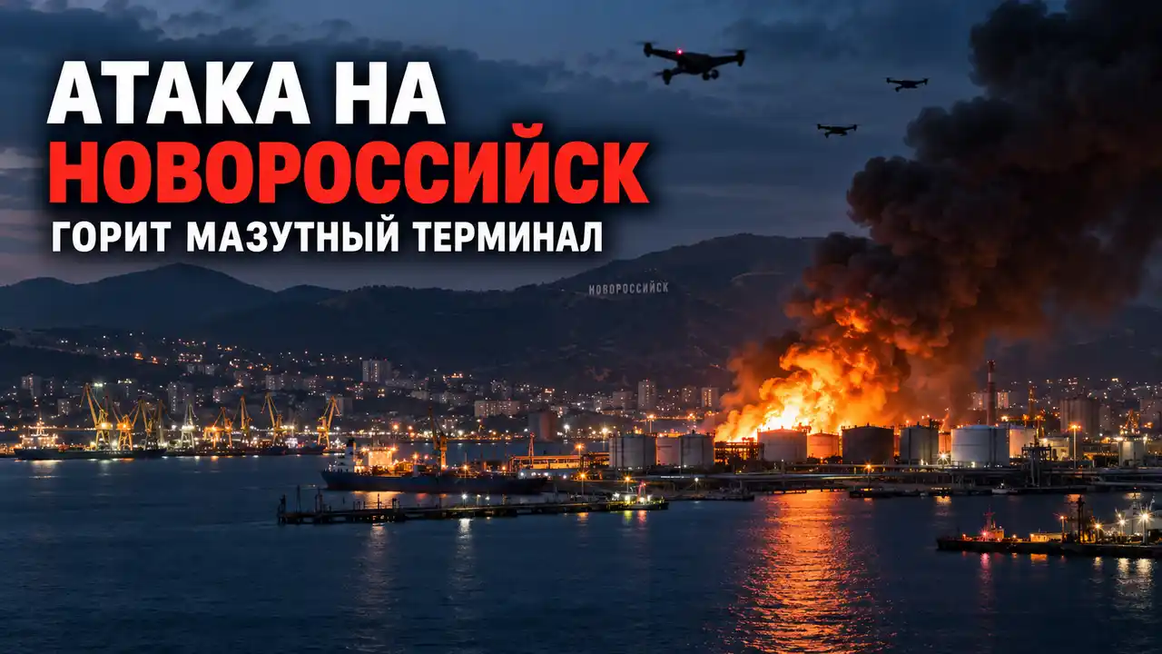 Беспилотники атаковали мазутный терминал в Новороссийске