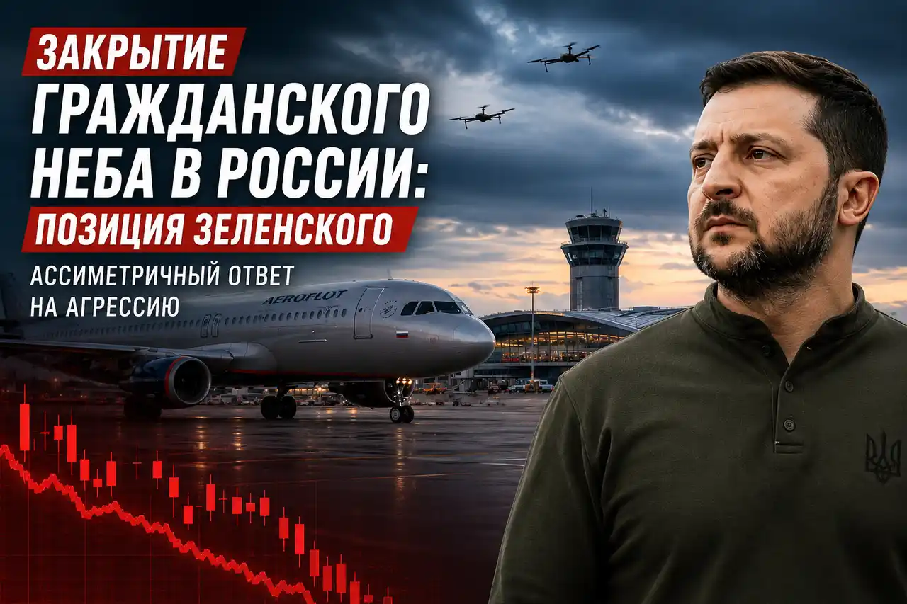 Закрытие гражданского неба в России: заявление Зеленского