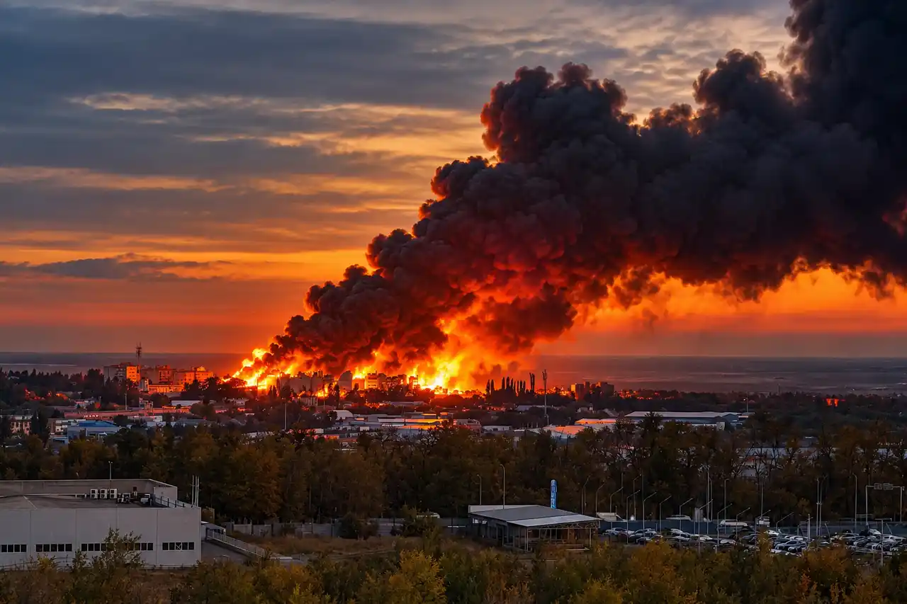 Битва логистик: крупный пожар на заводе «Аксайкардандеталь» в Ростовской области 1 Битва логистик: крупный пожар на заводе «Аксайкардандеталь» в Ростовской области
