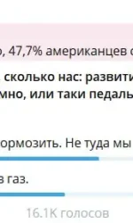 В опросе 45% поддержали «вдавить педаль в пол»